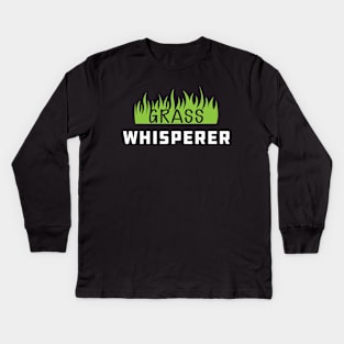 Mower - Grass Whisperer Kids Long Sleeve T-Shirt